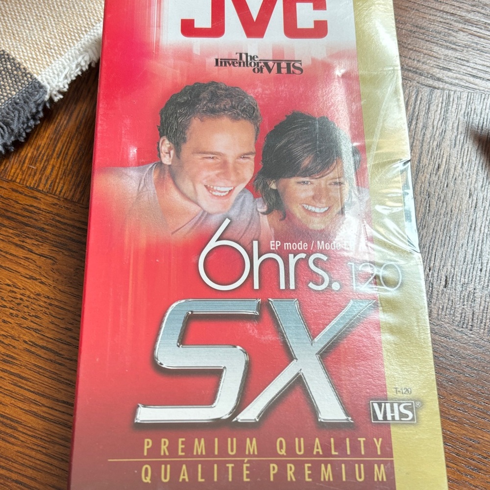 JVC Red VHS Blank Media Tape up 6 hours sealed new